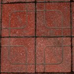 Beijing Sidewalk 1: Glazed red tiles with incised squares