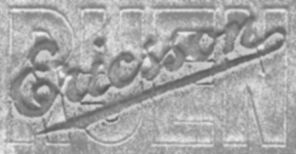 close up of logo stamped intothe bottom of Ericsson type"51" telephone.