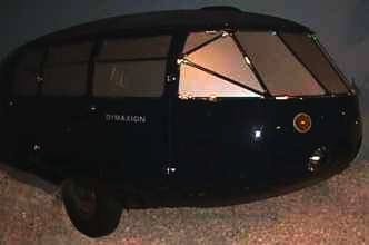 Picture of an incompletely restored  Dymaxion car