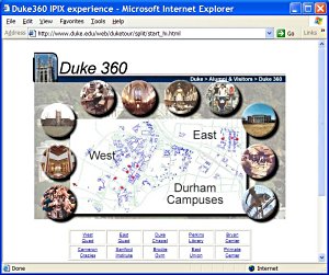 Duke360 The iPix Virtual campus tour